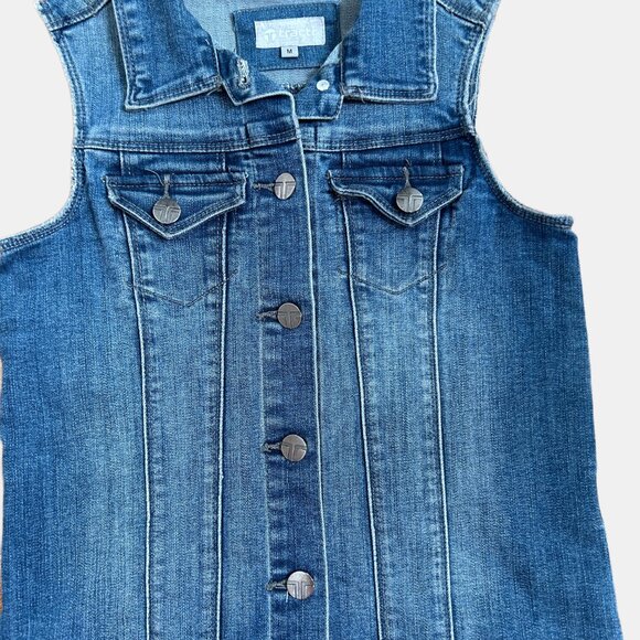 TRACTR GIRLS DENIM JEAN JACKET/VEST SLEEVELESS SIZE 10 - Picture 4 of 10